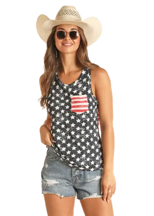 Panhandle Slim® Women's Stars & Stripes American Flag Tank Top