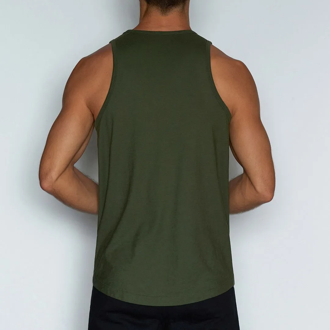 Perfect Pima Relaxed Tank Gladwin Green