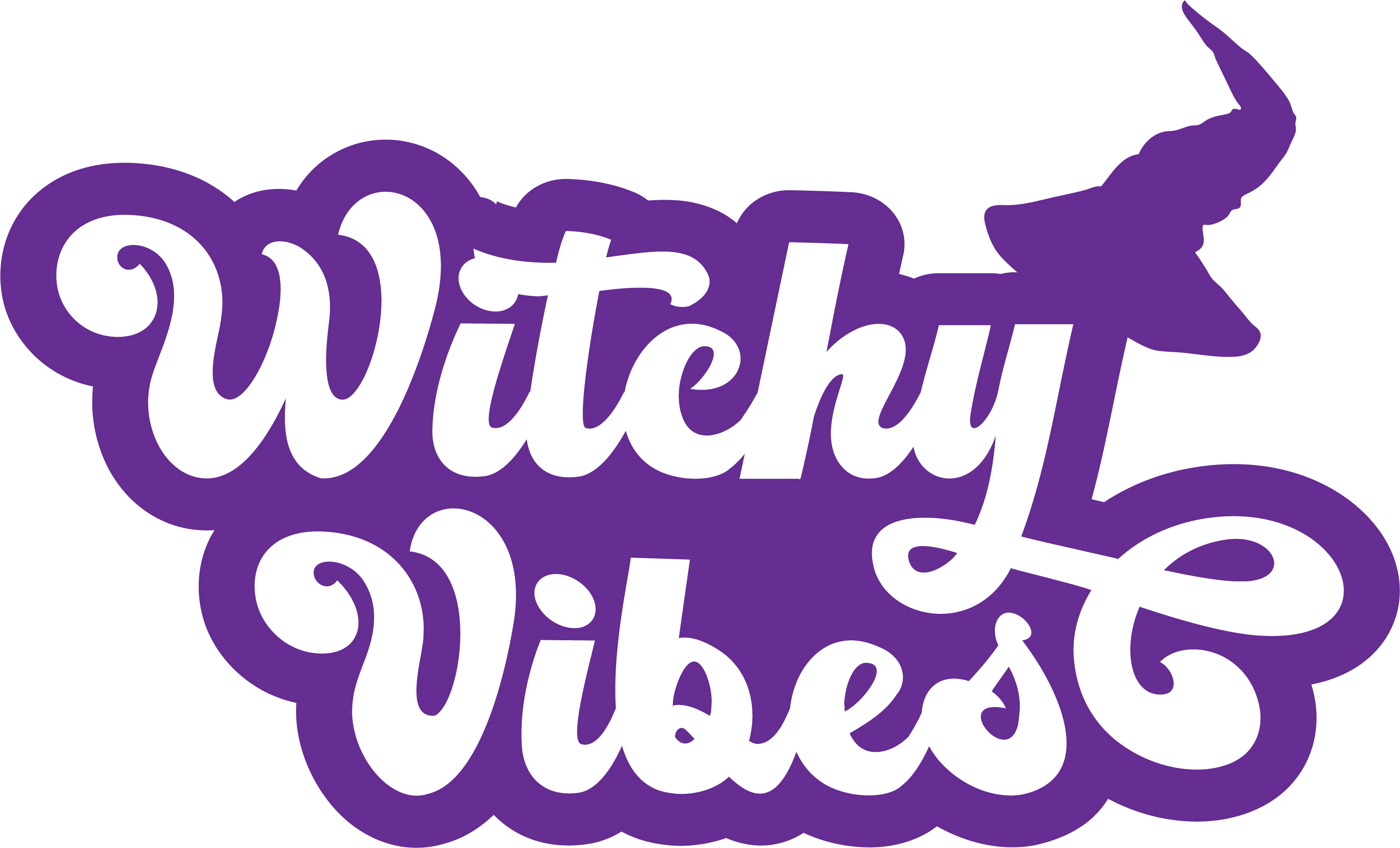 "Witchy Vibes" Glitter Graphic Crewneck (Orchid) - Print On Demand