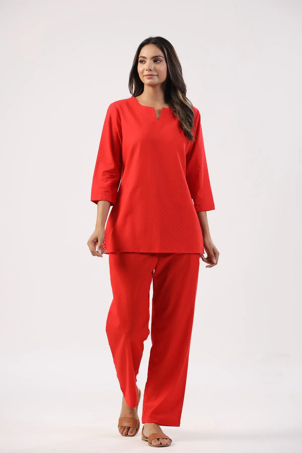 Radiant Rays Cotton Loungewear Top Set