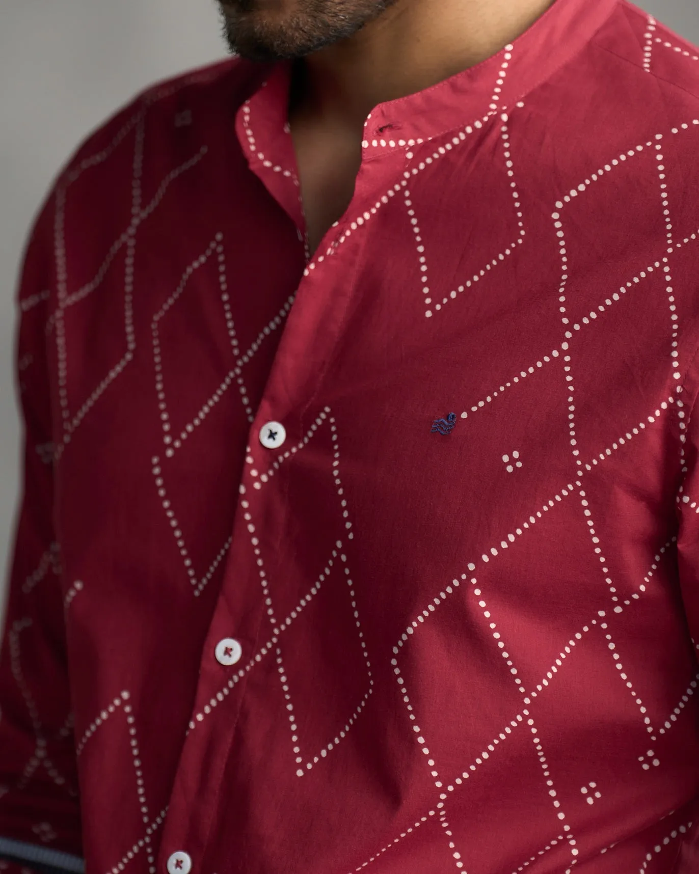 Red colour nawab cotton Shirt