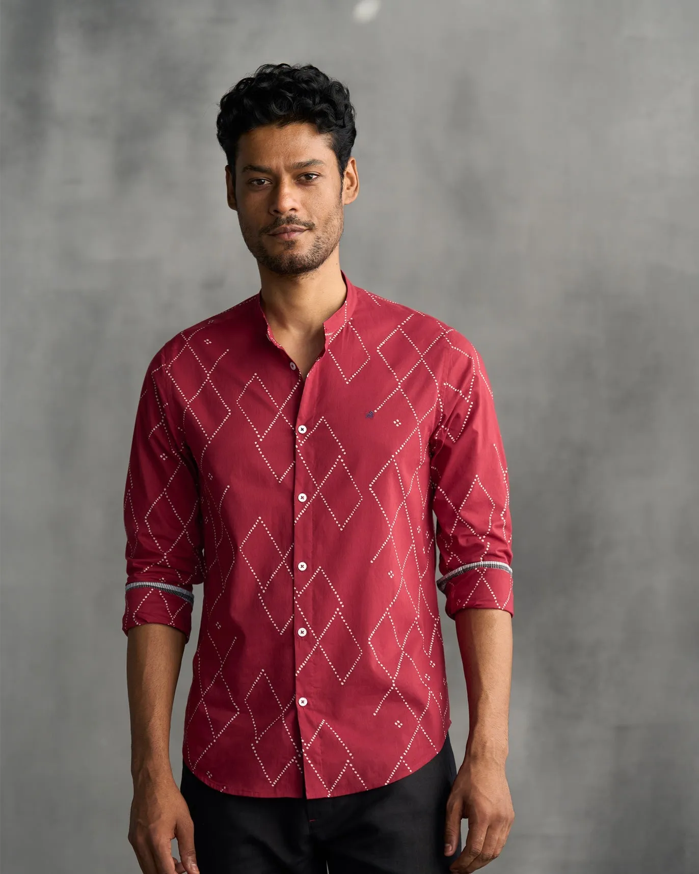 Red colour nawab cotton Shirt