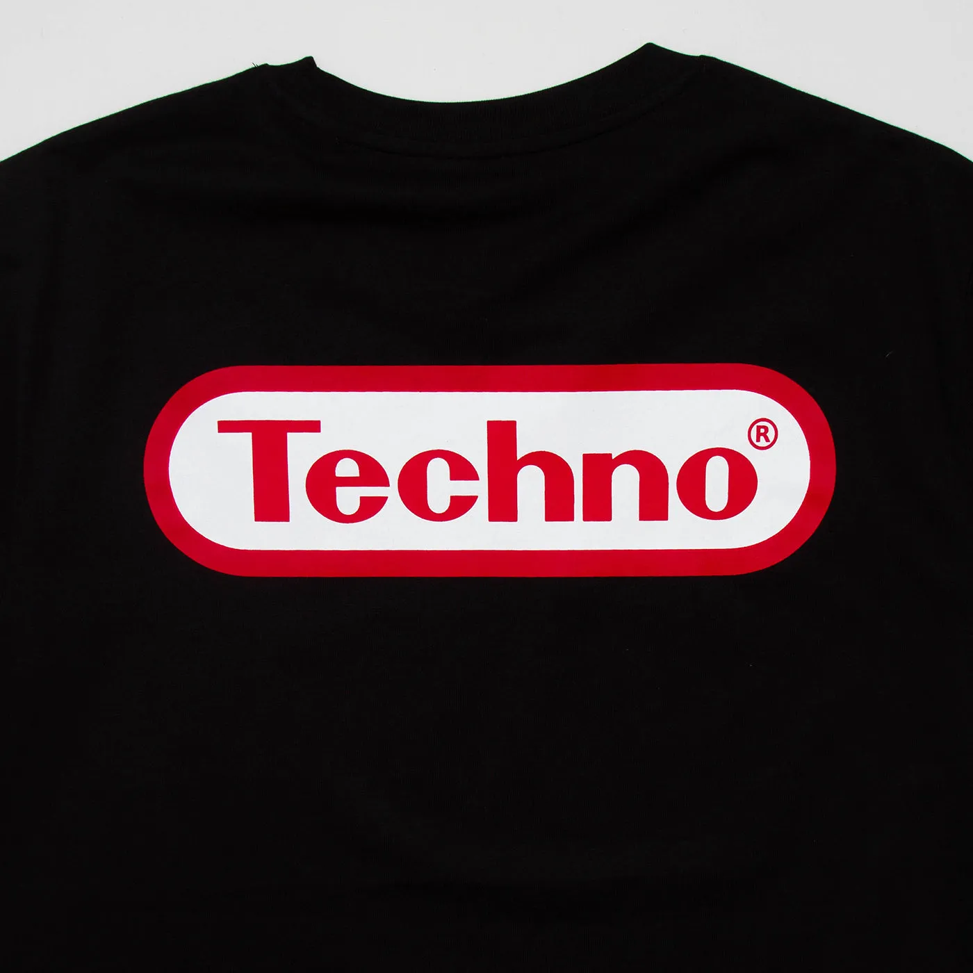 Super Techno Back Print  - Oversized Tshirt - Black