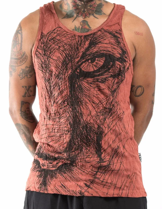 Sure Design Men's Lions Eye Tank Top Brick