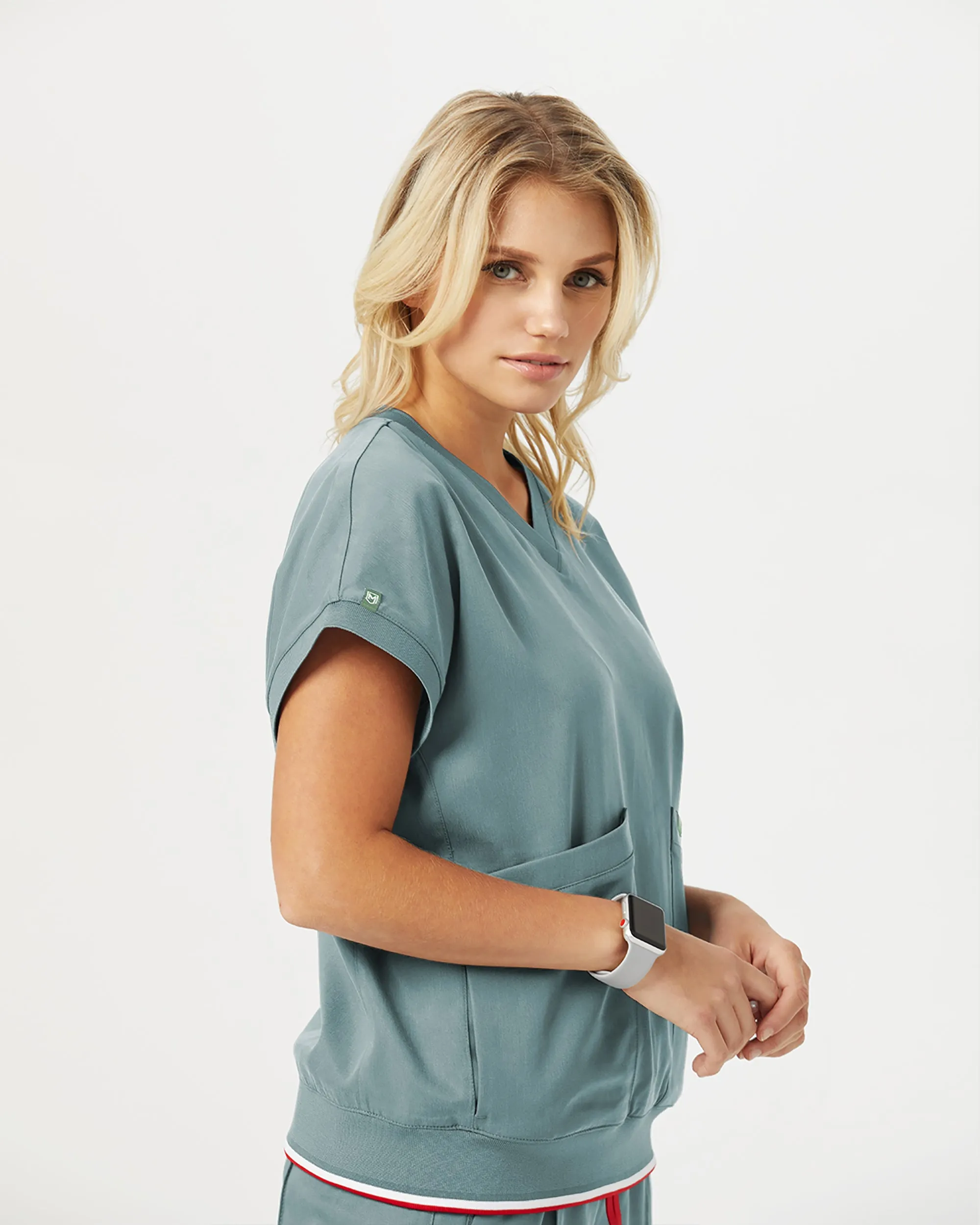 TENCEL™ Lanai‎ ‎ Rib Band Scrub Top (Final Sale)