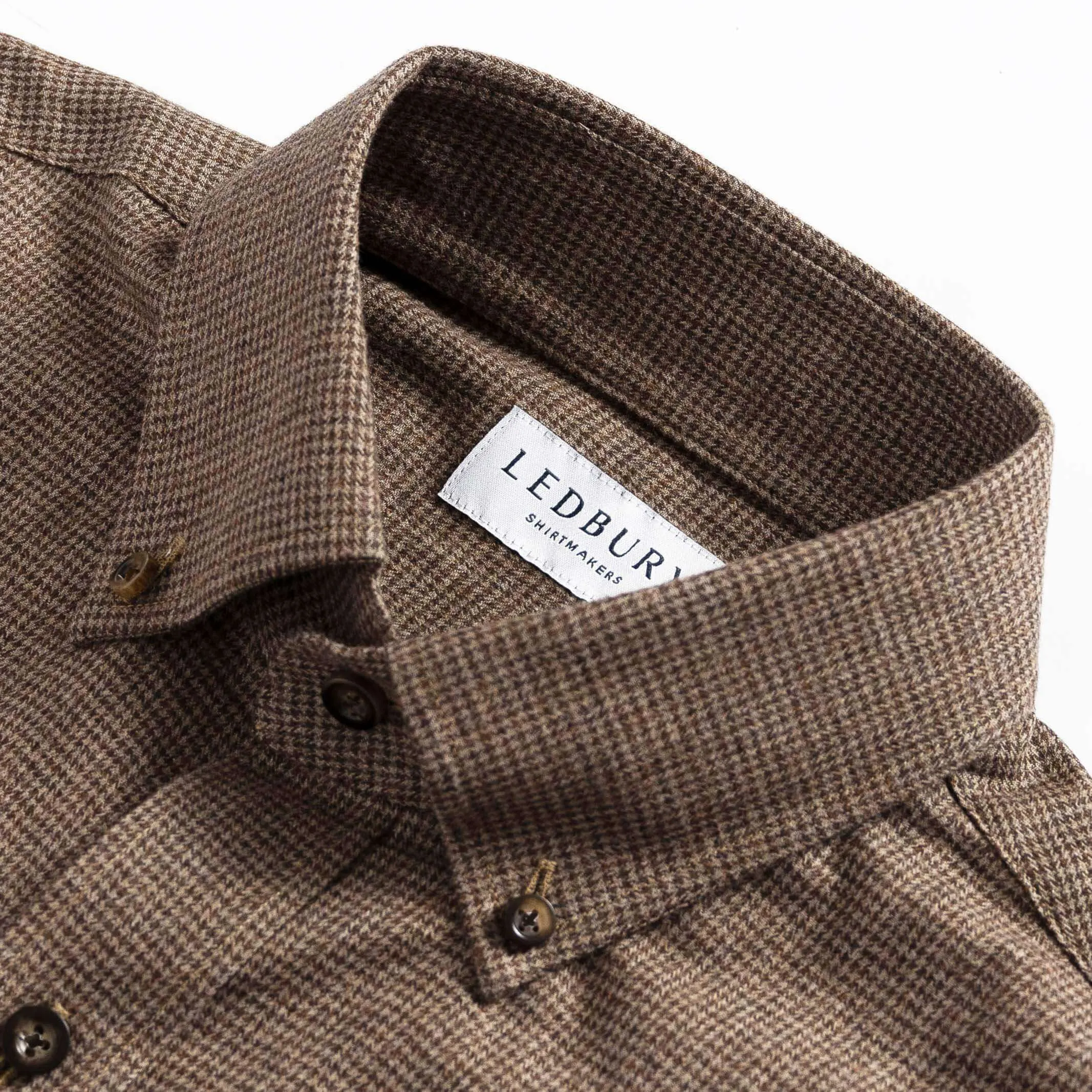 The Brown Conlon Houndstooth Custom Shirt