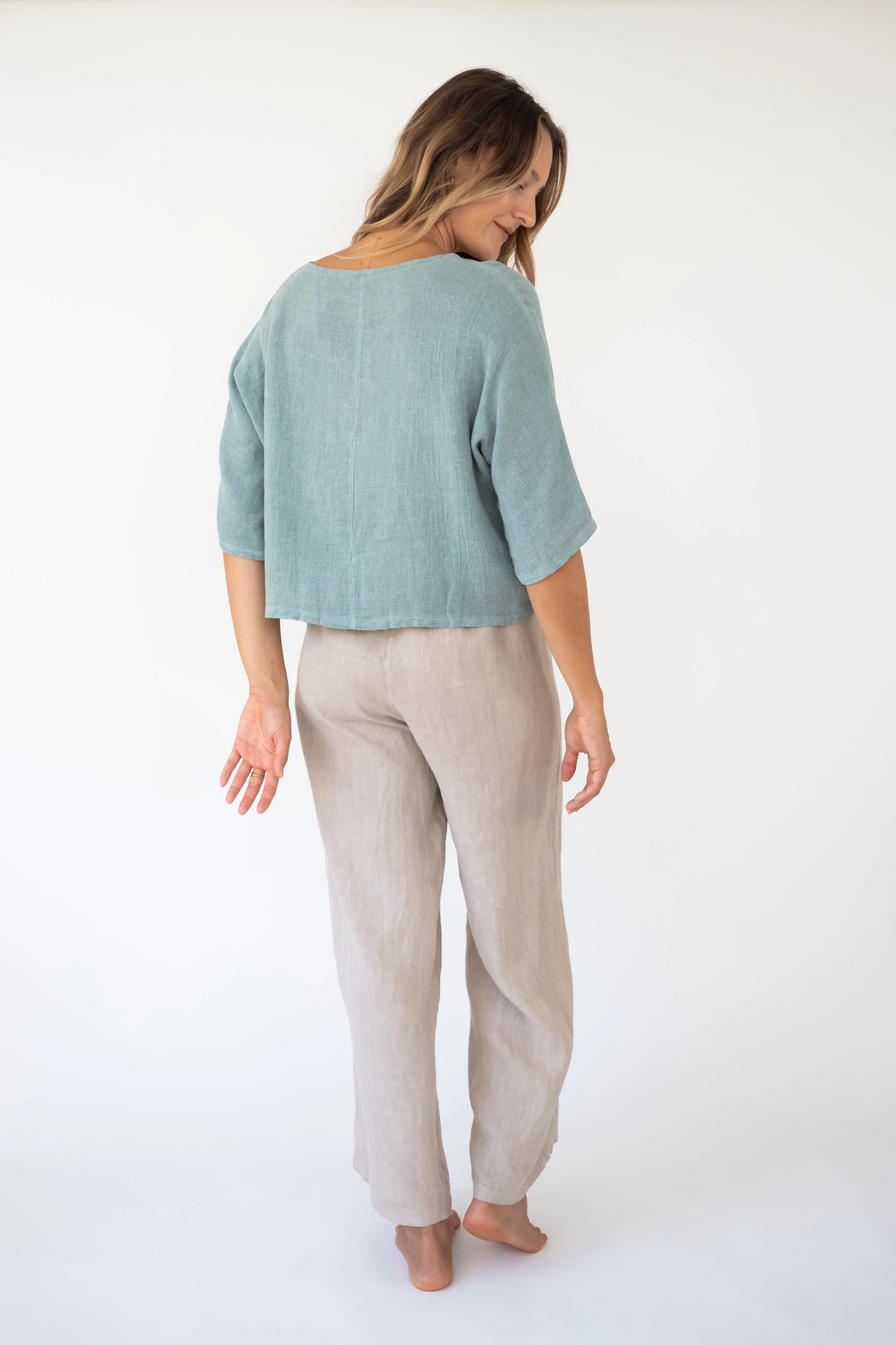 The Moe Linen Crop Top