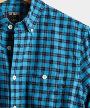 Thomas Mason Blue Check Flannel Shirt