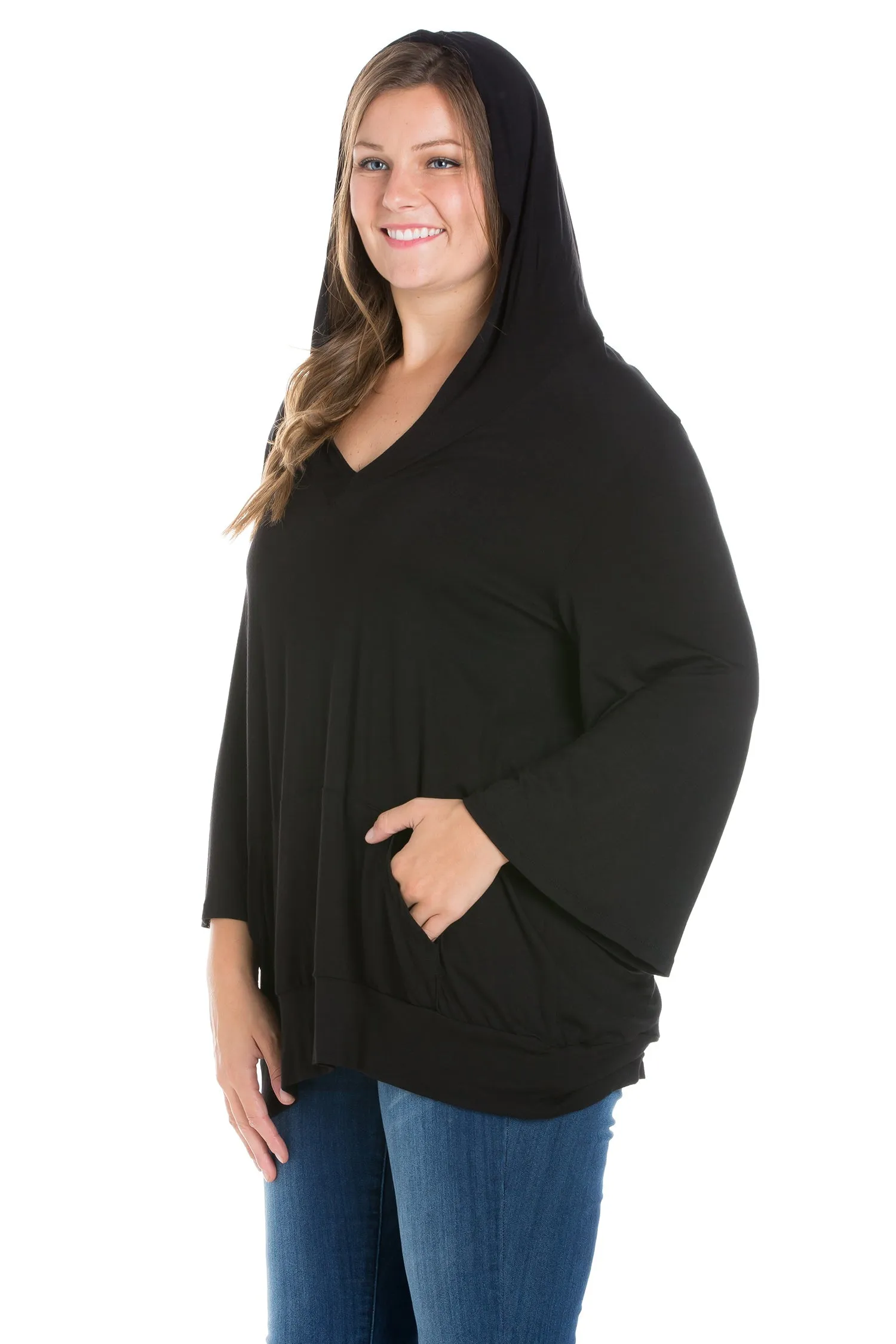 Trendy Oversized Plus Size Fashion Hoodie Top