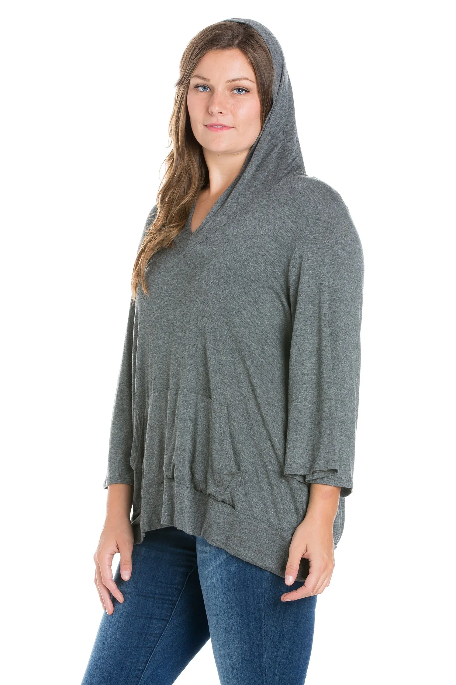 Trendy Oversized Plus Size Fashion Hoodie Top