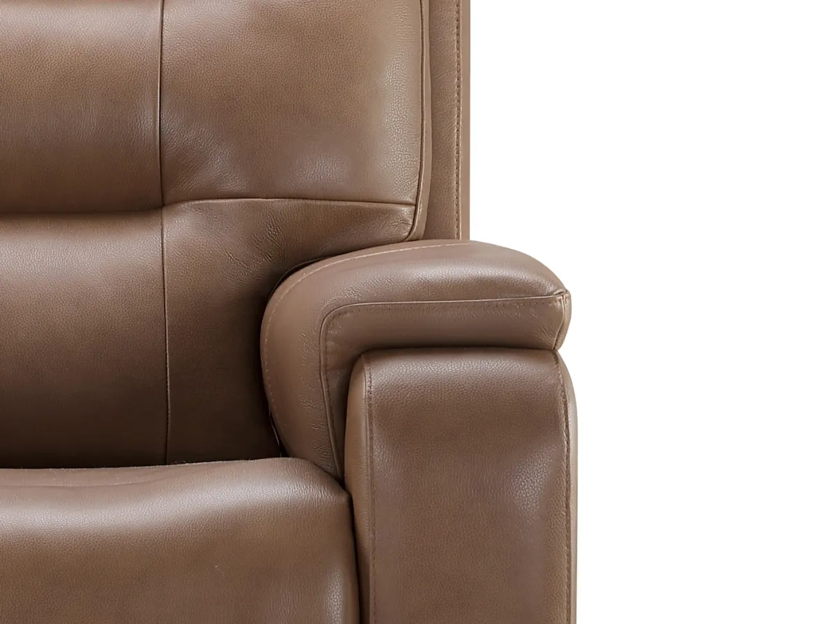 Waylen Top-Grain Leather Manual Reclining Loveseat