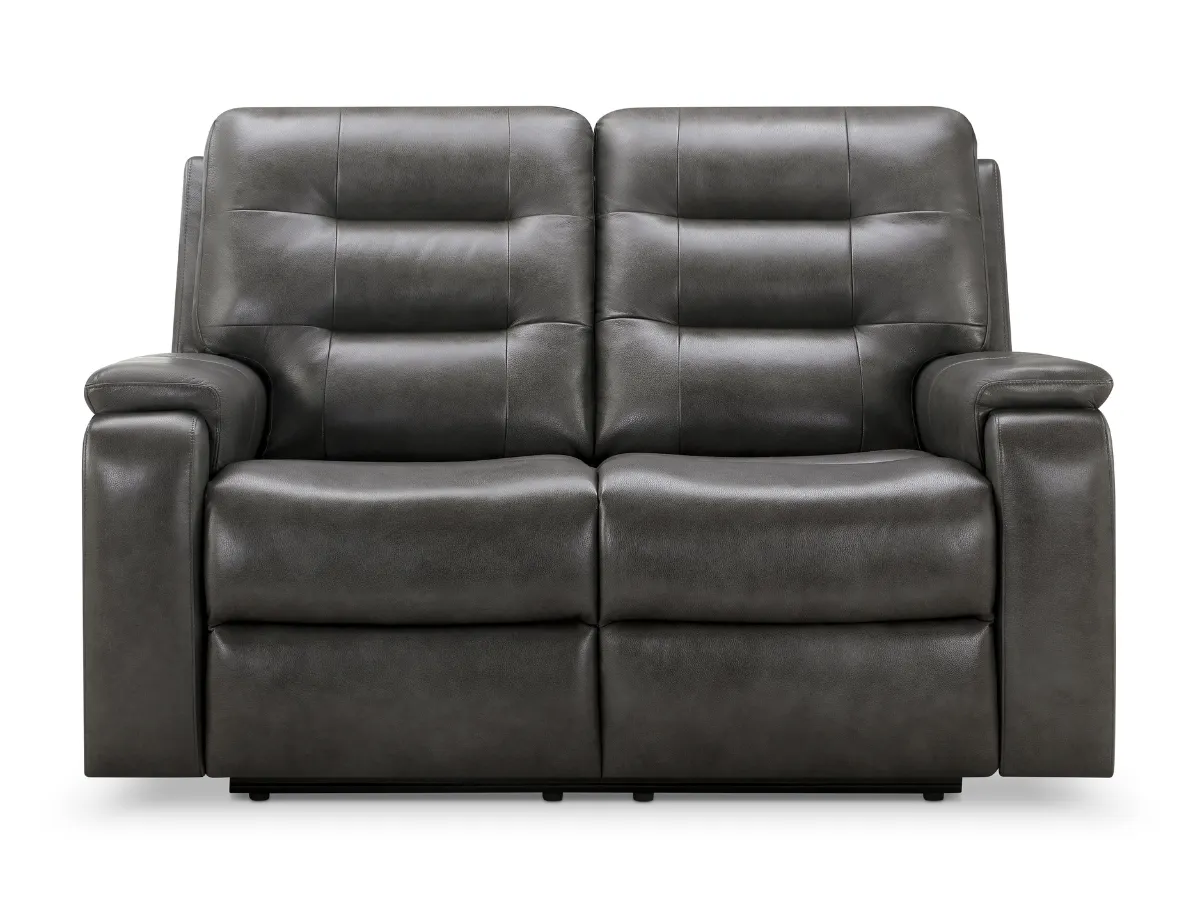 Waylen Top-Grain Leather Manual Reclining Loveseat