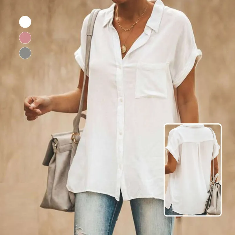 Women's Casual Short Sleeve Vintage Shirt