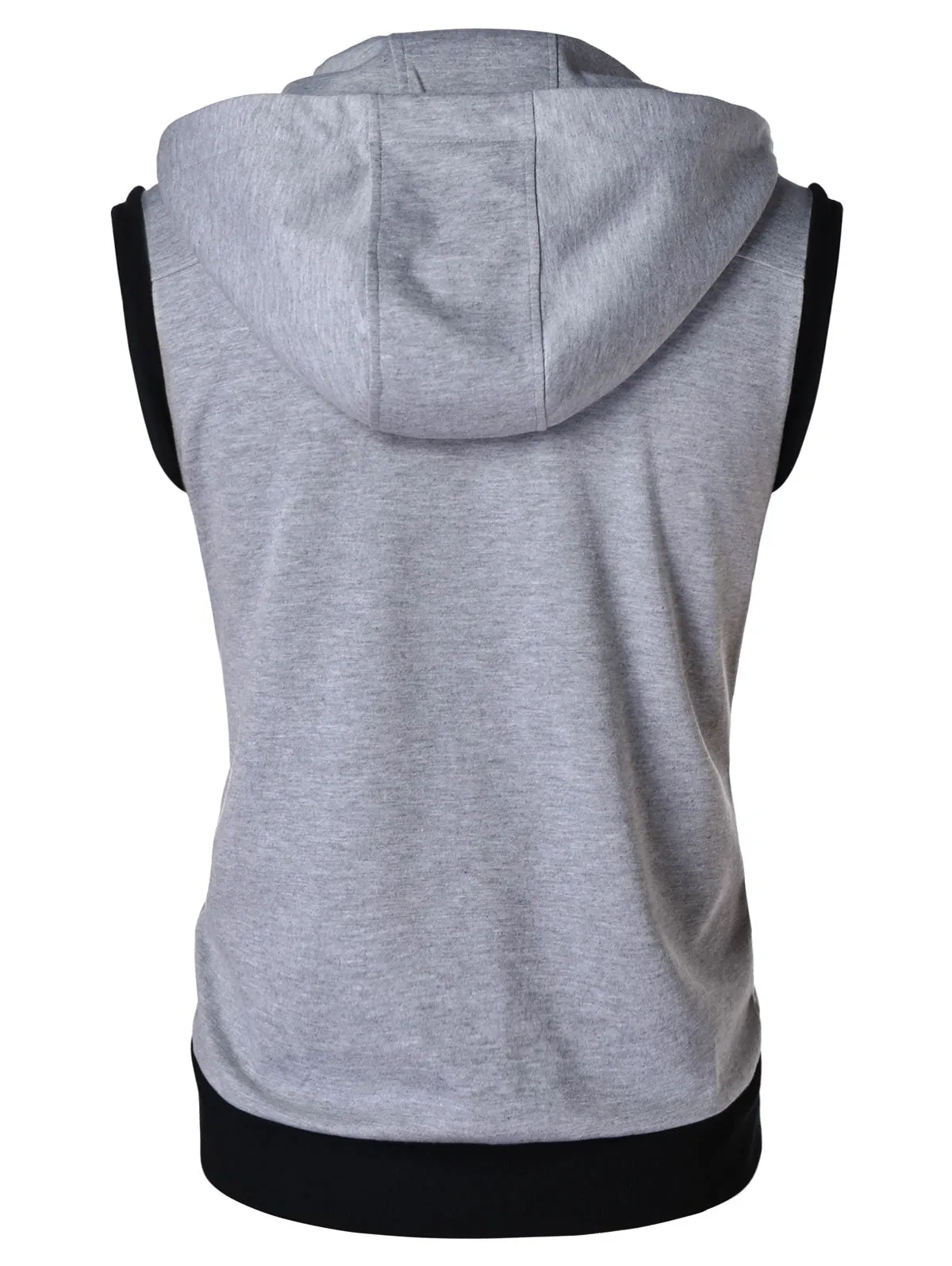 Zipper Sleeveless Hooded Tank Top